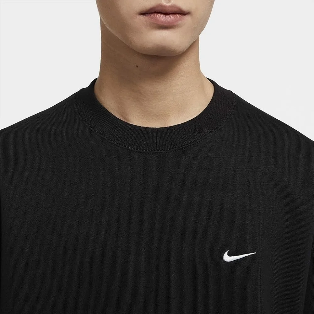 Nike Sportswear Solo Swoosh Men's Fleece Crew, Color Black Size 3XL